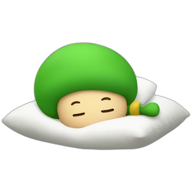 Luigi sleeping emoji
