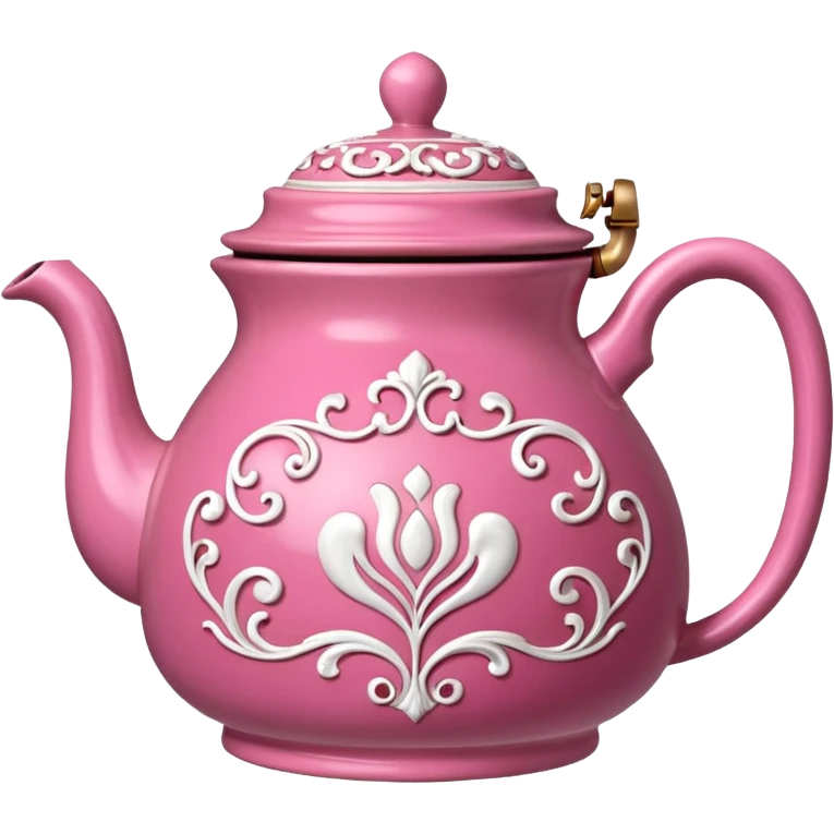 Pink steaming and boiling  tea pot emoji