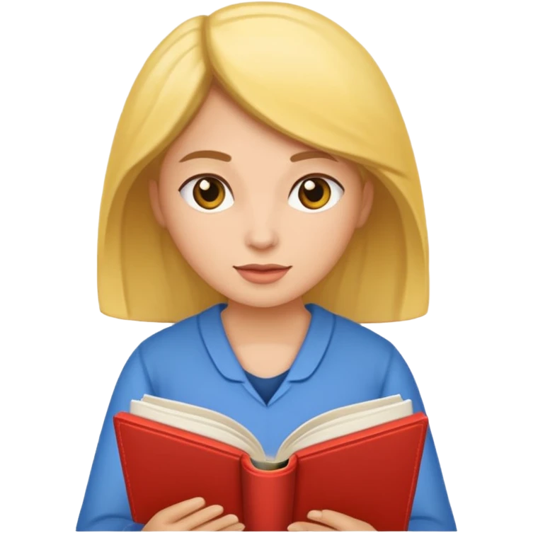 woman reading a book emoji
