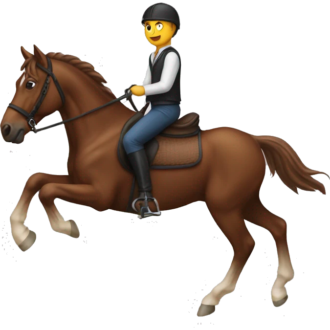 Horse riding human emoji