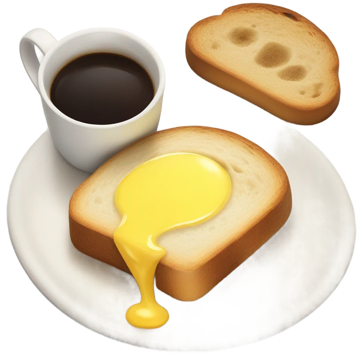 Coffe with bread emoji