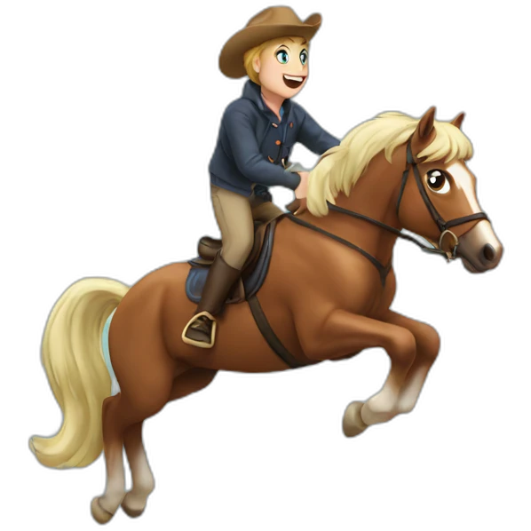 Crazy Poney jump emoji