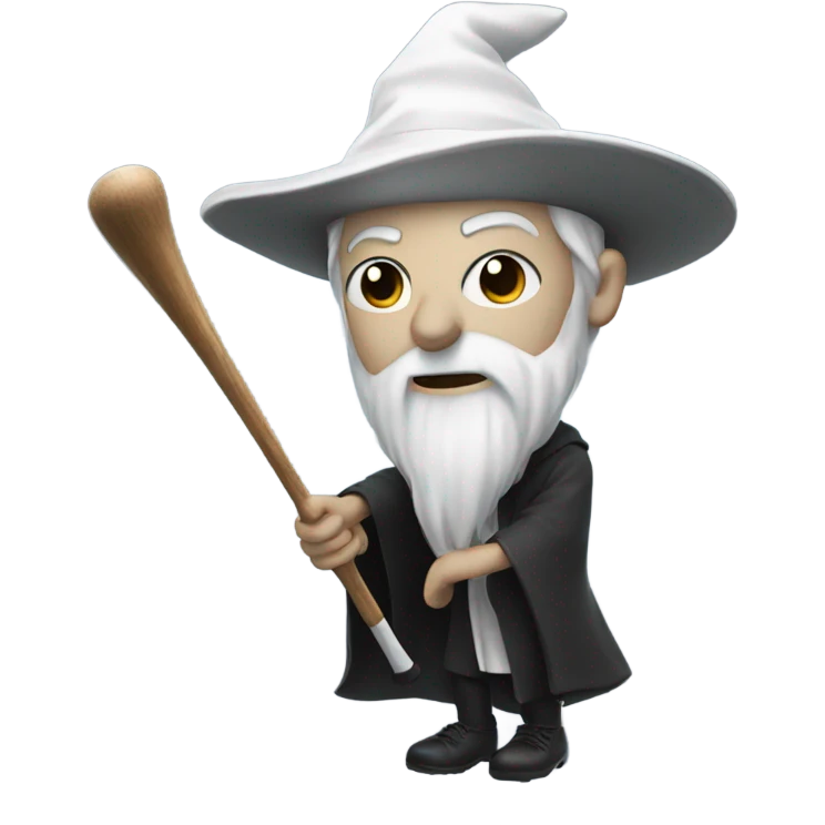 White Warlock swinging a golf club emoji