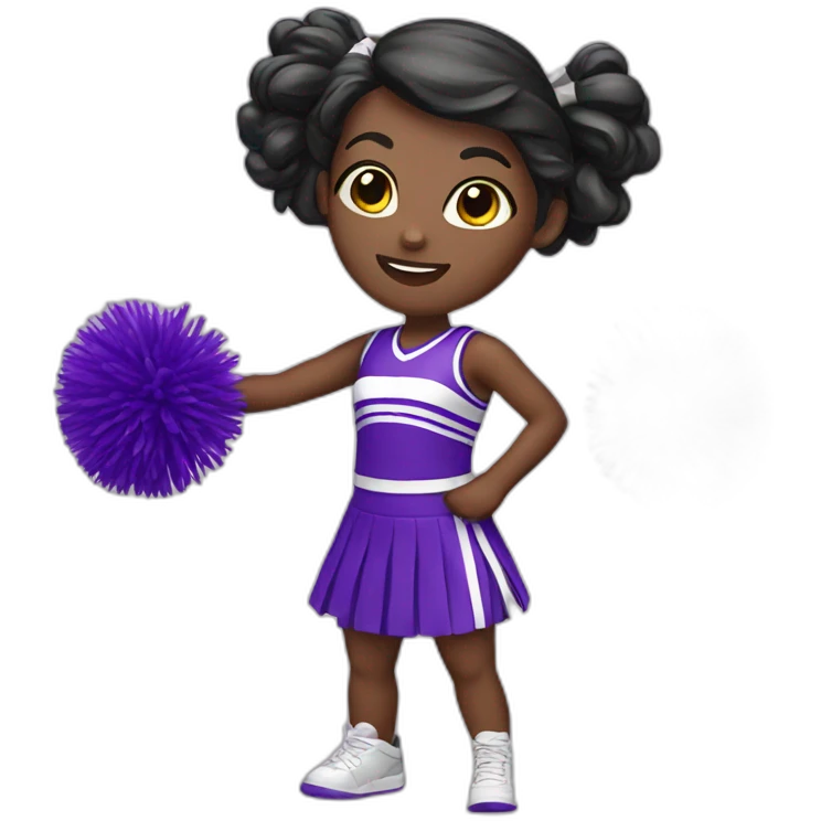 Cheerleader purple girl emoji