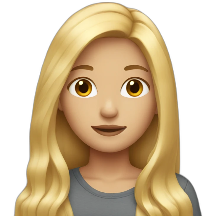 girl with long blonde hair emoji