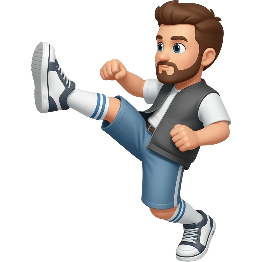 Generate me a imag that kick face emoji