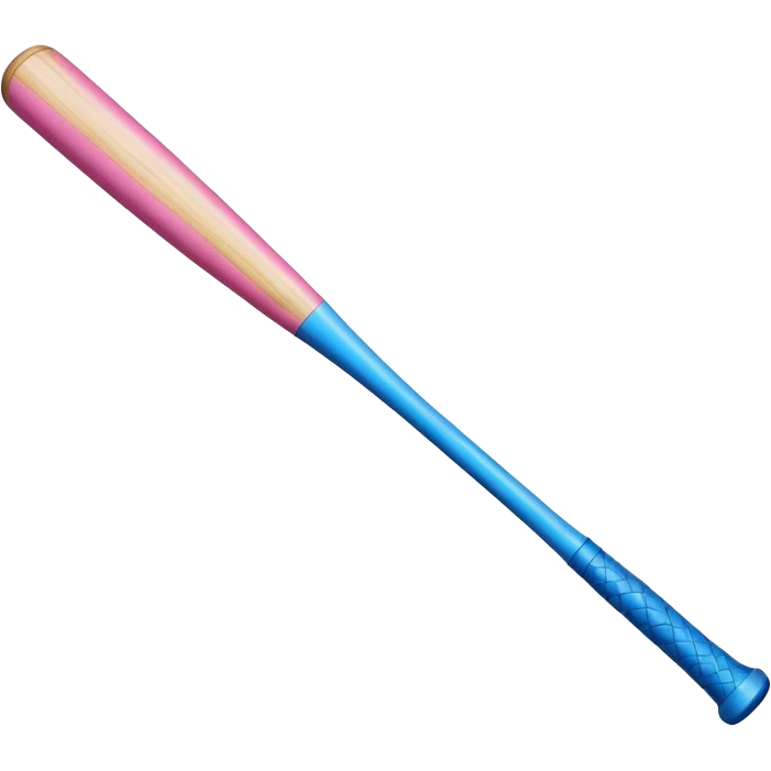 Pink and blue baseball bat  emoji
