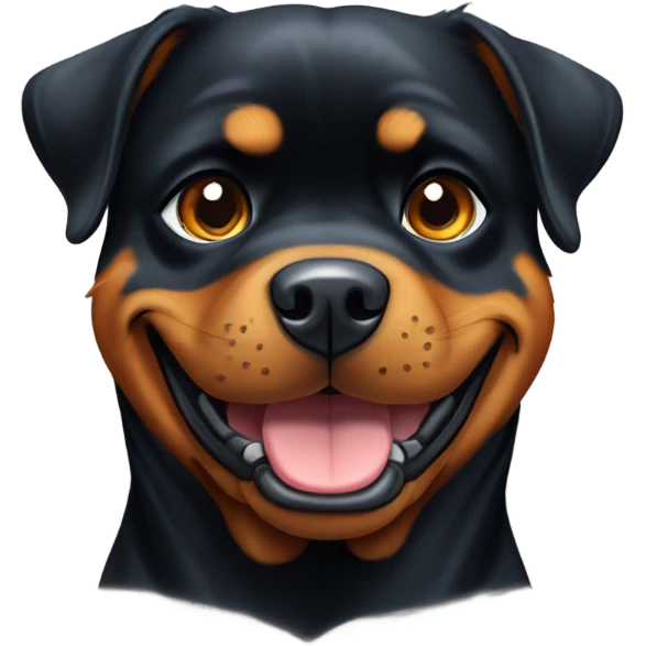 Rottweiler winking  emoji