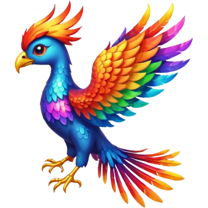 Rainbow phoenix emoji