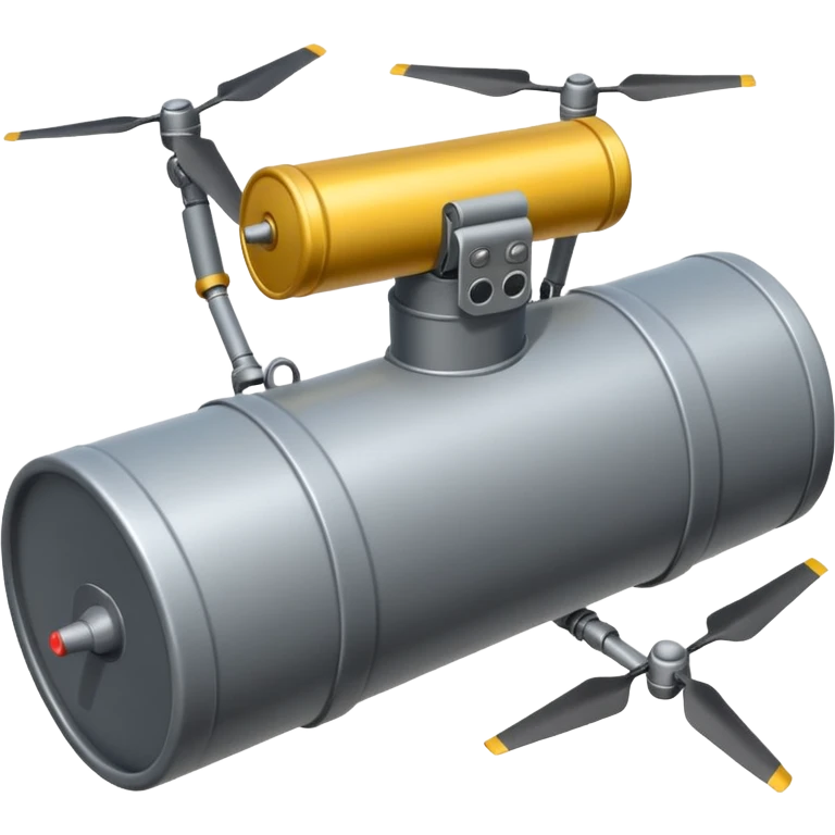 generate a realistic elongated anti-tank mine that can be carried by a drone emoji