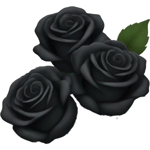 bouquet of black roses emoji