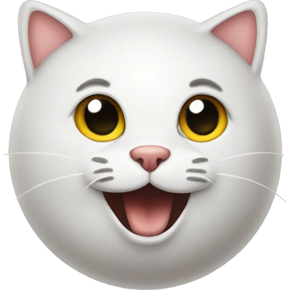 Cat play boll emoji