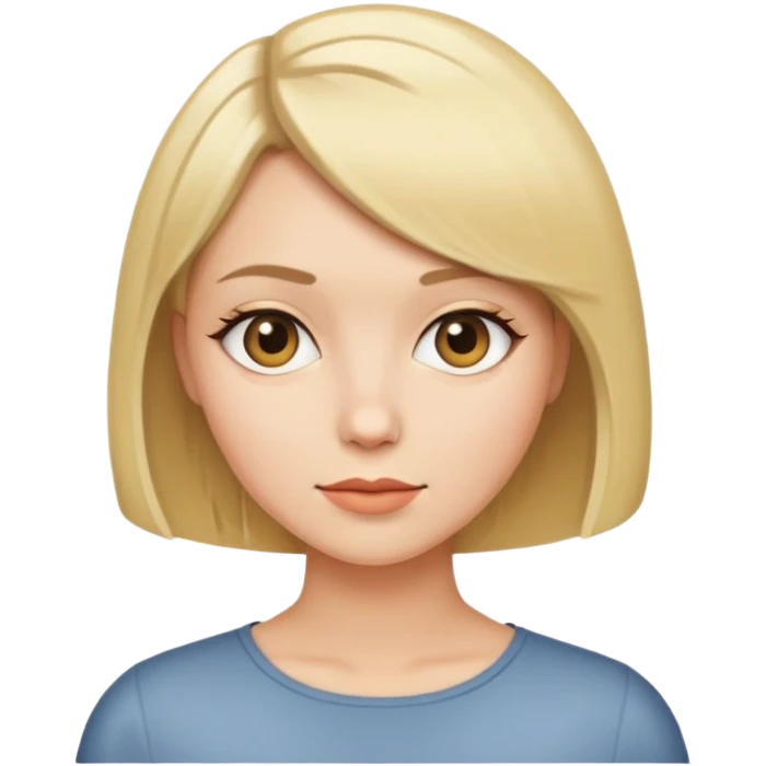Радость блондинка с каре  emoji