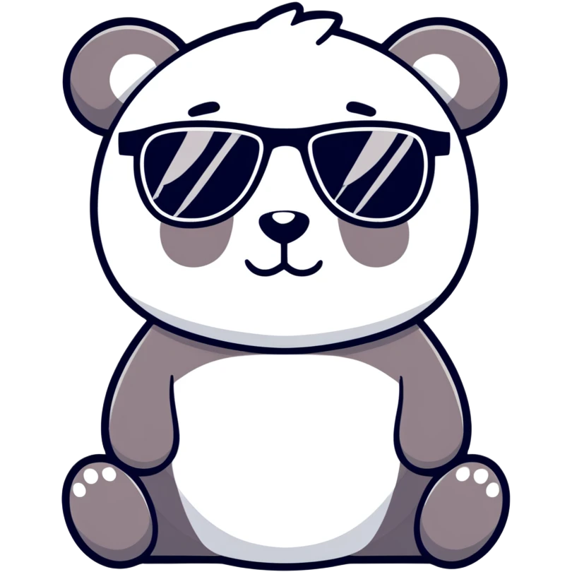 Panda with sunglasses  emoji