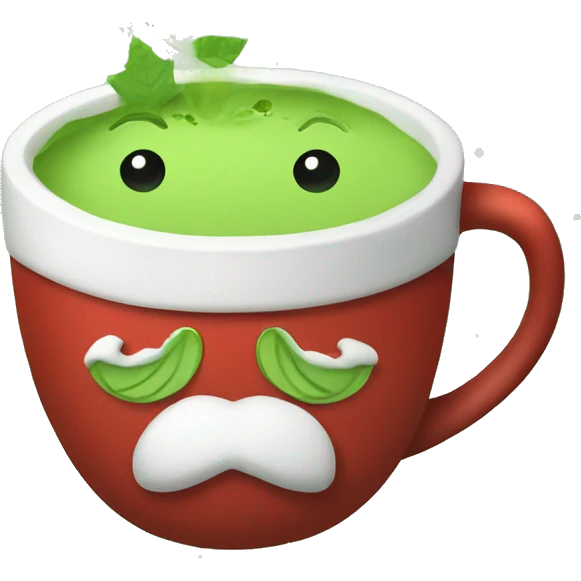 Matcha in Christmas cup emoji