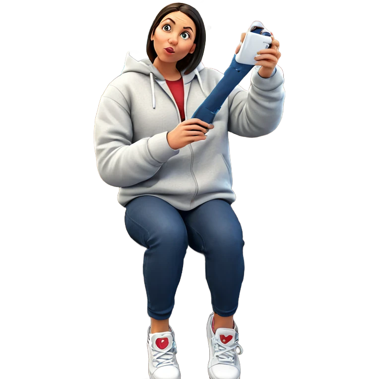 girl in sneakers on bench emoji