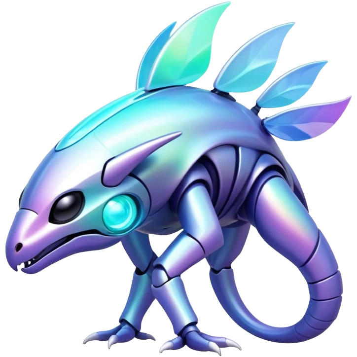 Futuristic complex iridescent aesthetic-scenery-Fakémon-creature emoji