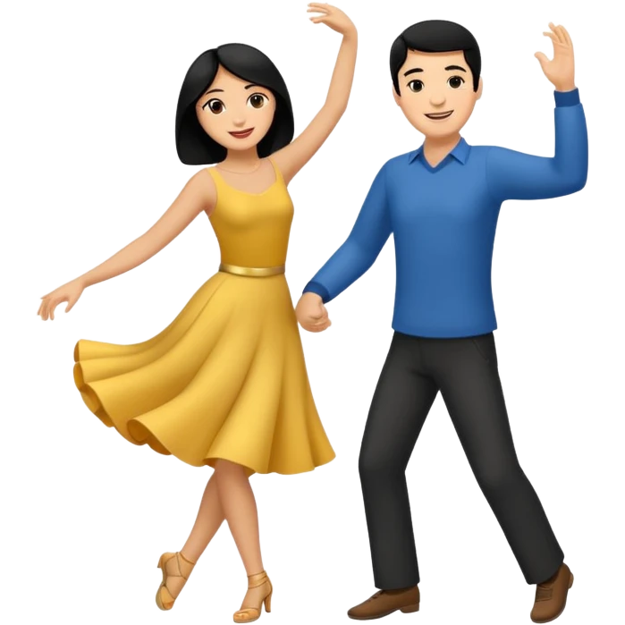 couple dancing full body man black hair emoji