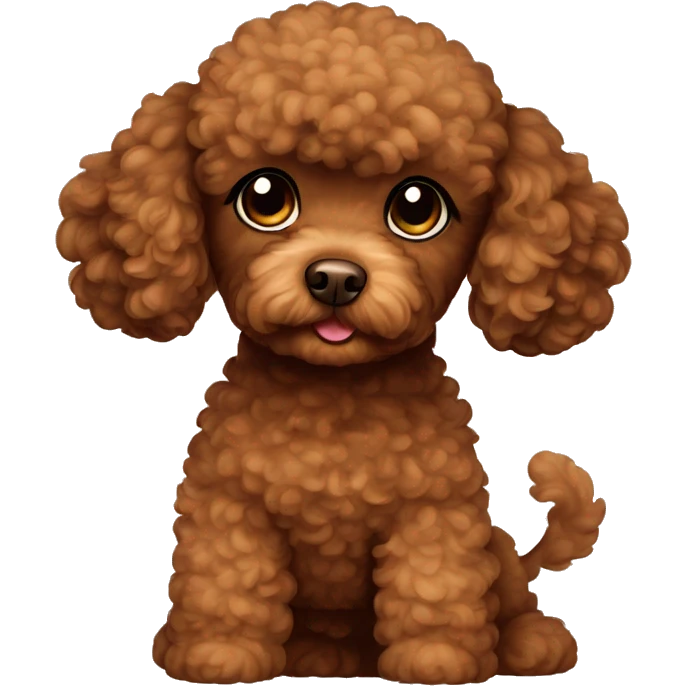 Brown toy poodle emoji