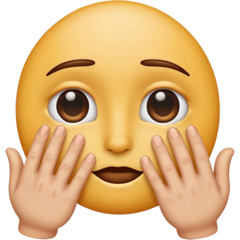 hands caressing emoji with eye bags emoji
