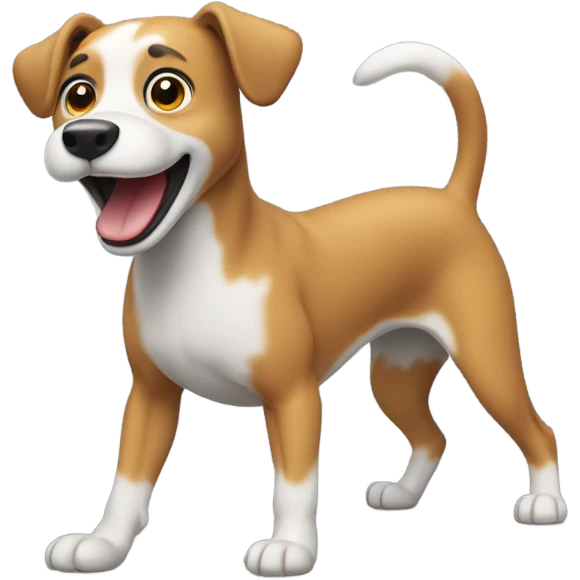 Dog dancing  emoji