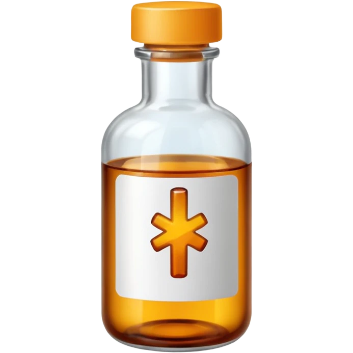 small medicine bottle written testosterone on it emoji