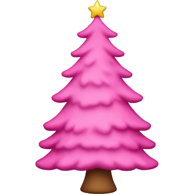 Pink Christmas tree emoji