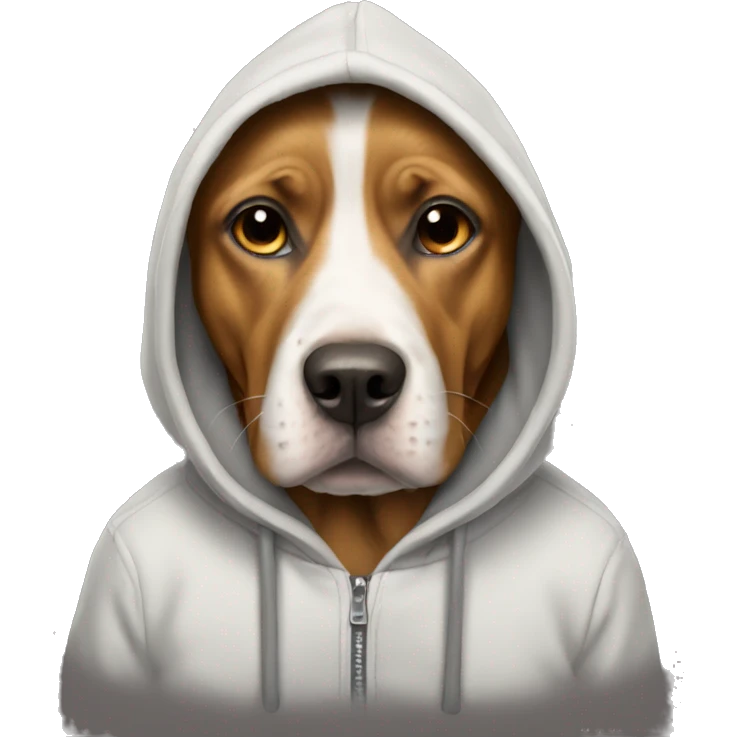 Dog with a hoodie emoji