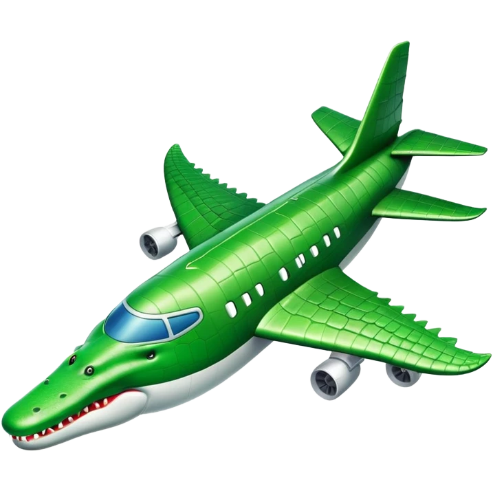 crocodile with airplane body emoji