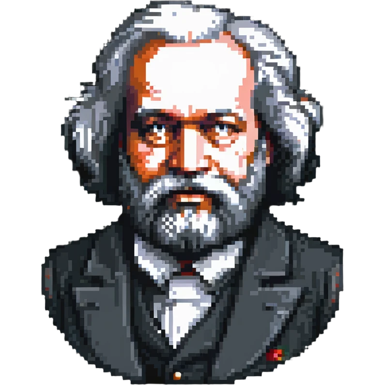 portrait of Karl Marx emoji