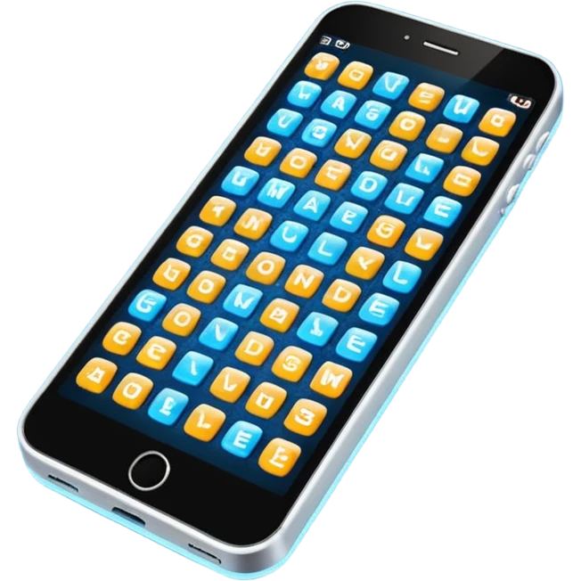 a phone showing the game wordle being played on it  emoji