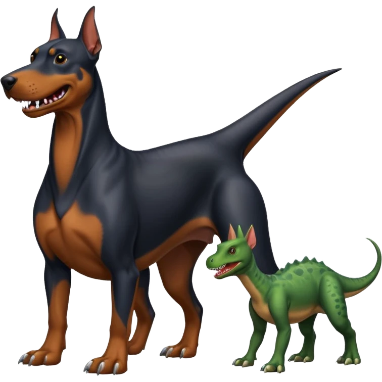 dinosaur doberman emoji