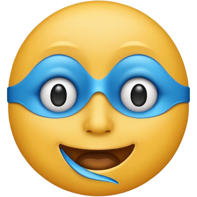 shushing face emoji with blue color theme, no text emoji