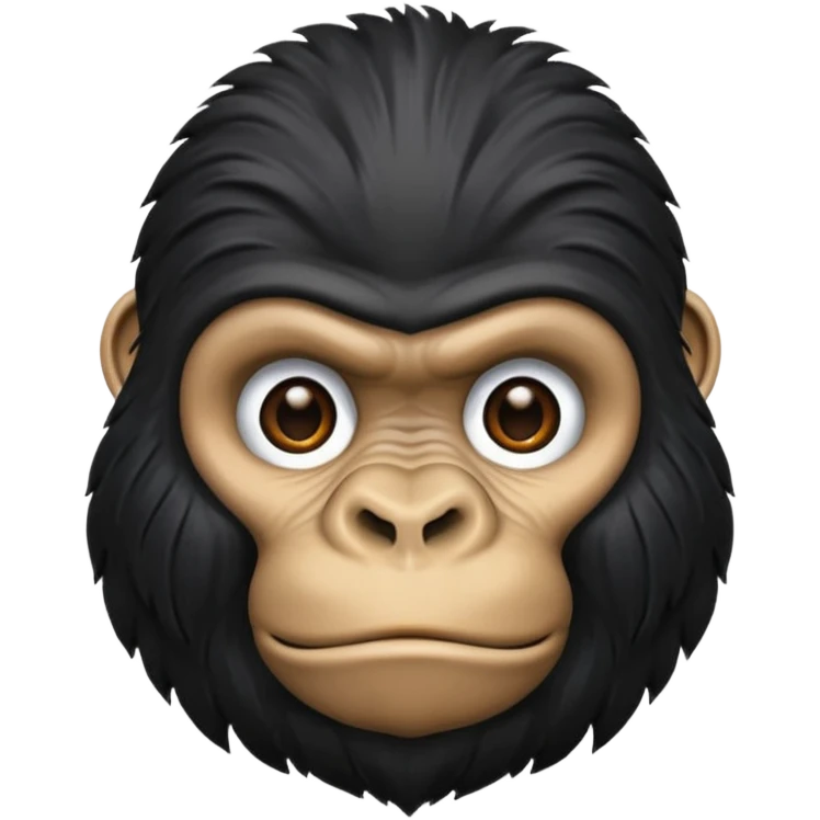 A black gorilla face emoji