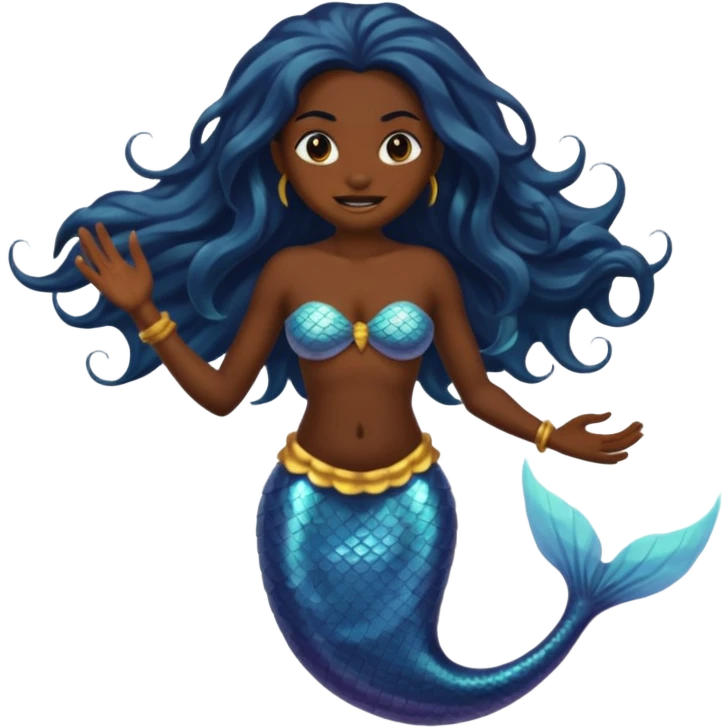 A scary African mermaid  emoji