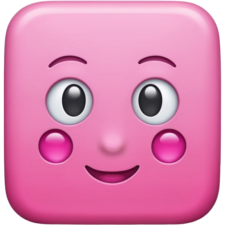 Pink square with no face emoji