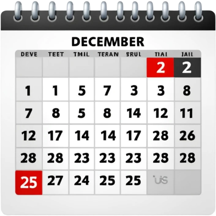 календарь с датой 23 декабря 2025
 emoji