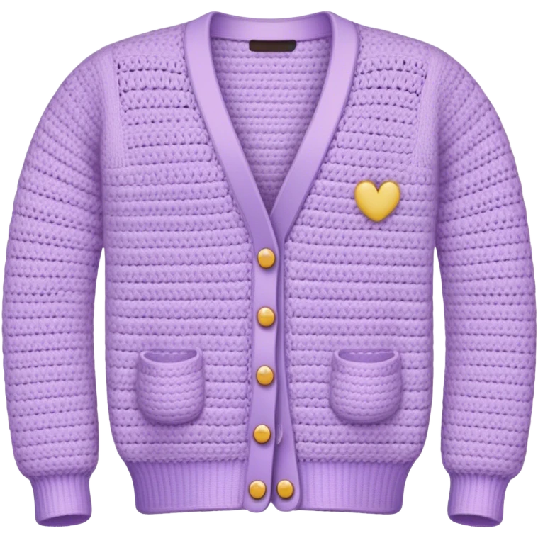 pastel purple crocheted cardigan emoji