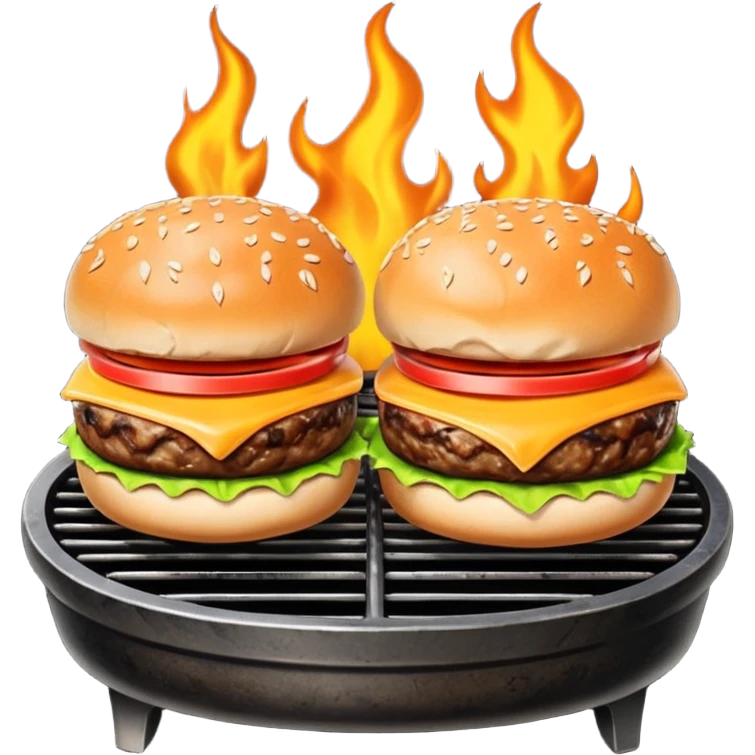 grilling burgers emoji