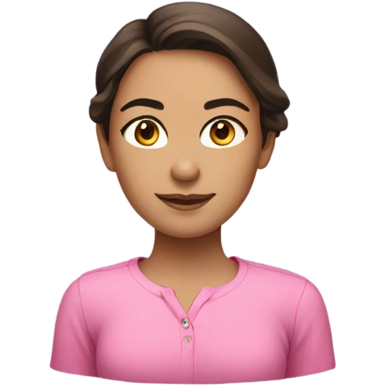 brunette girl with pink shirt on emoji