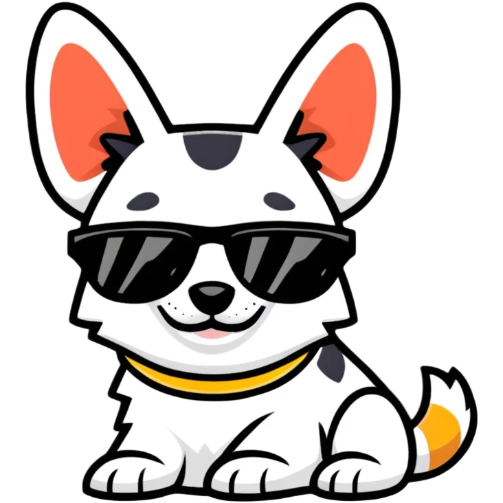 Dog in sunglasses  emoji