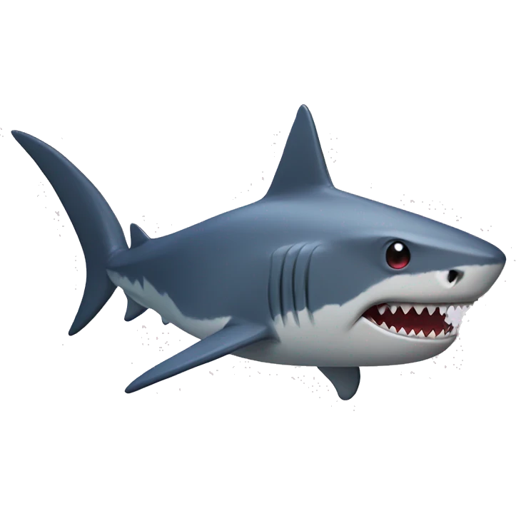 Shark with pixel glasses  emoji