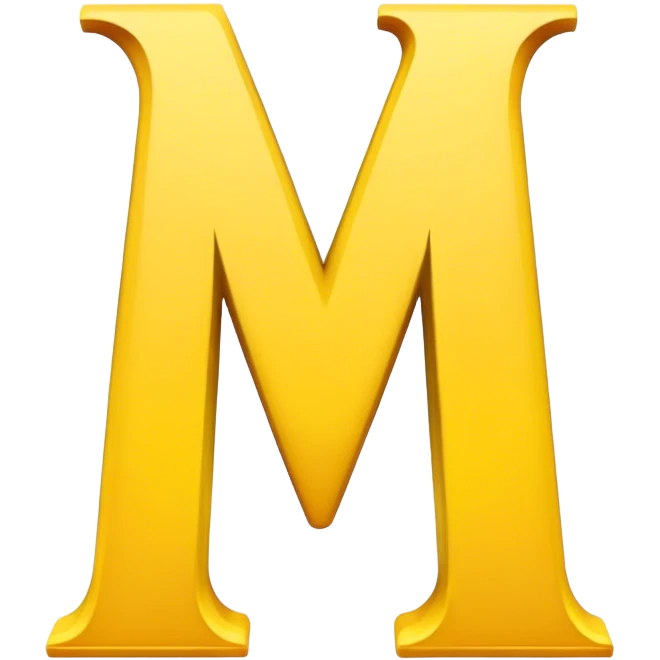I want A yellow Letter M  emoji
