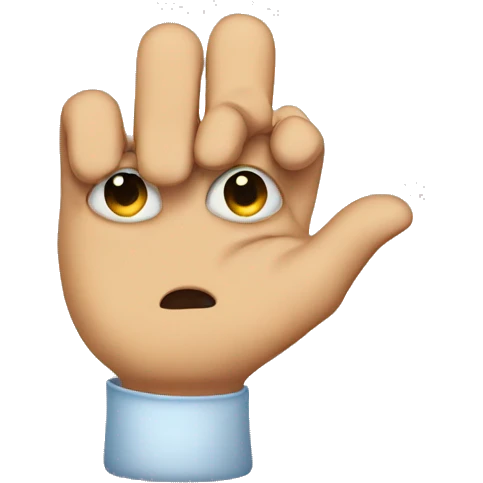 Two Fingers pointing at eyes emoji