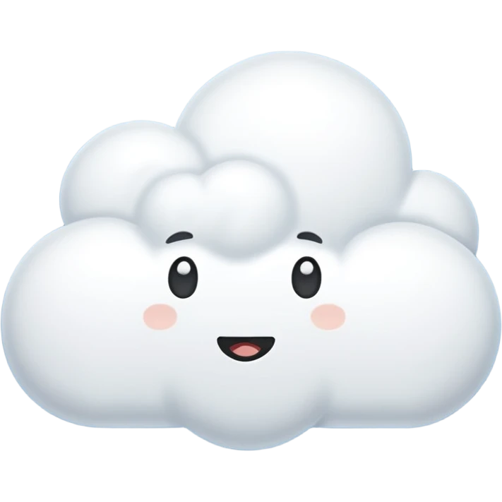 comic-style think cloud, simple, clear, no text emoji