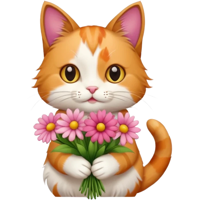 cat with a bouquet emoji