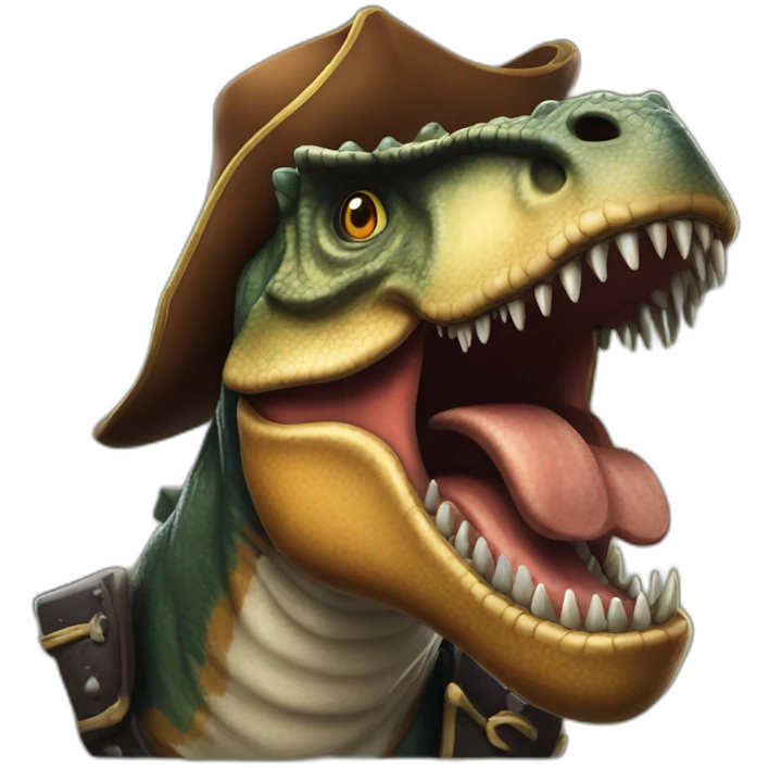 Tyrannosaurus rex pirate emoji