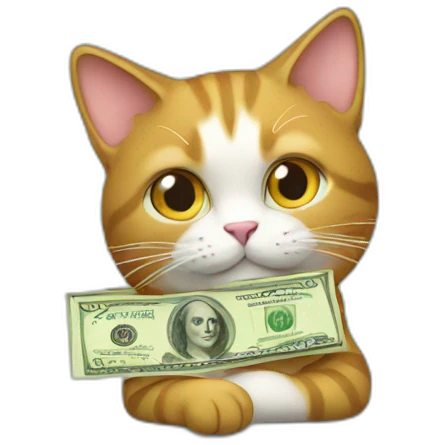 cat with money emoji