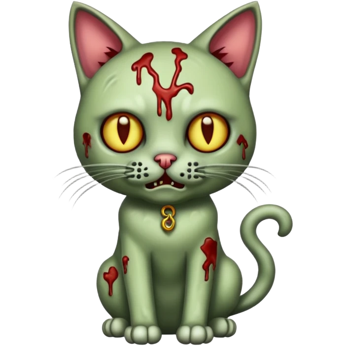 zombie cat full body emoji