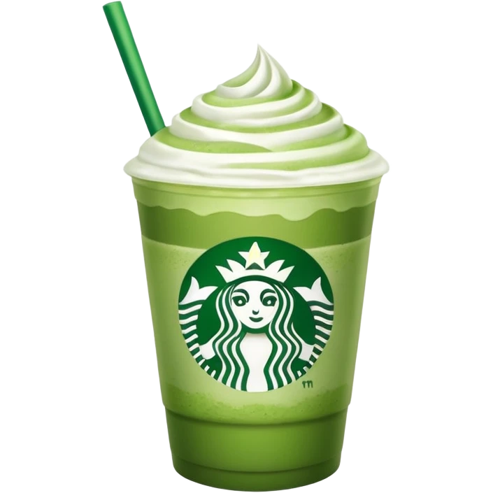 Matcha with cold foam from Starbucks  emoji